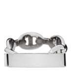 18K White Gold Kelly Diamond Double Tour Chaine d'Ancre Pave Ring 50 5.5