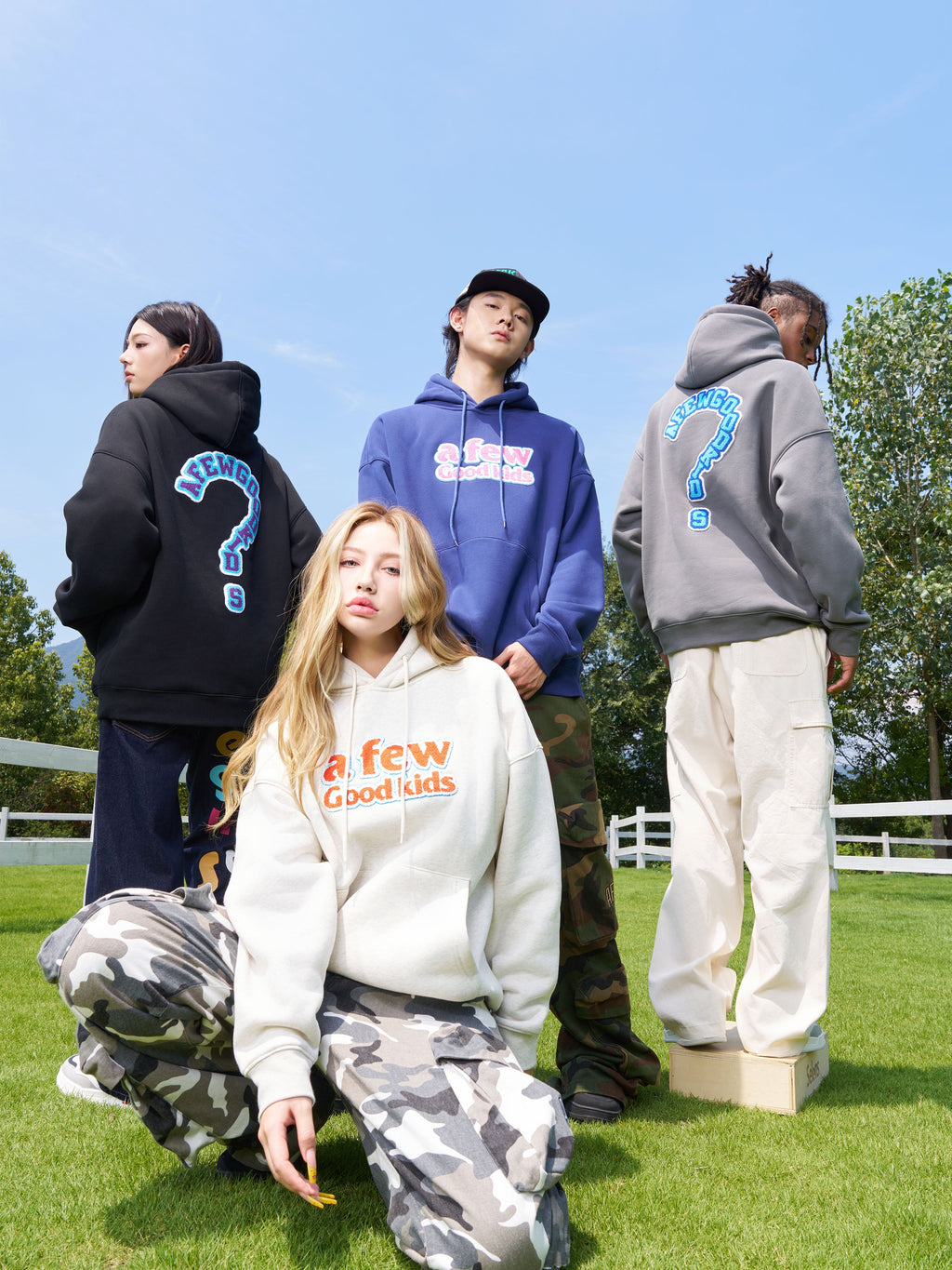 AFGK Embroidery Question Mark Hoodie