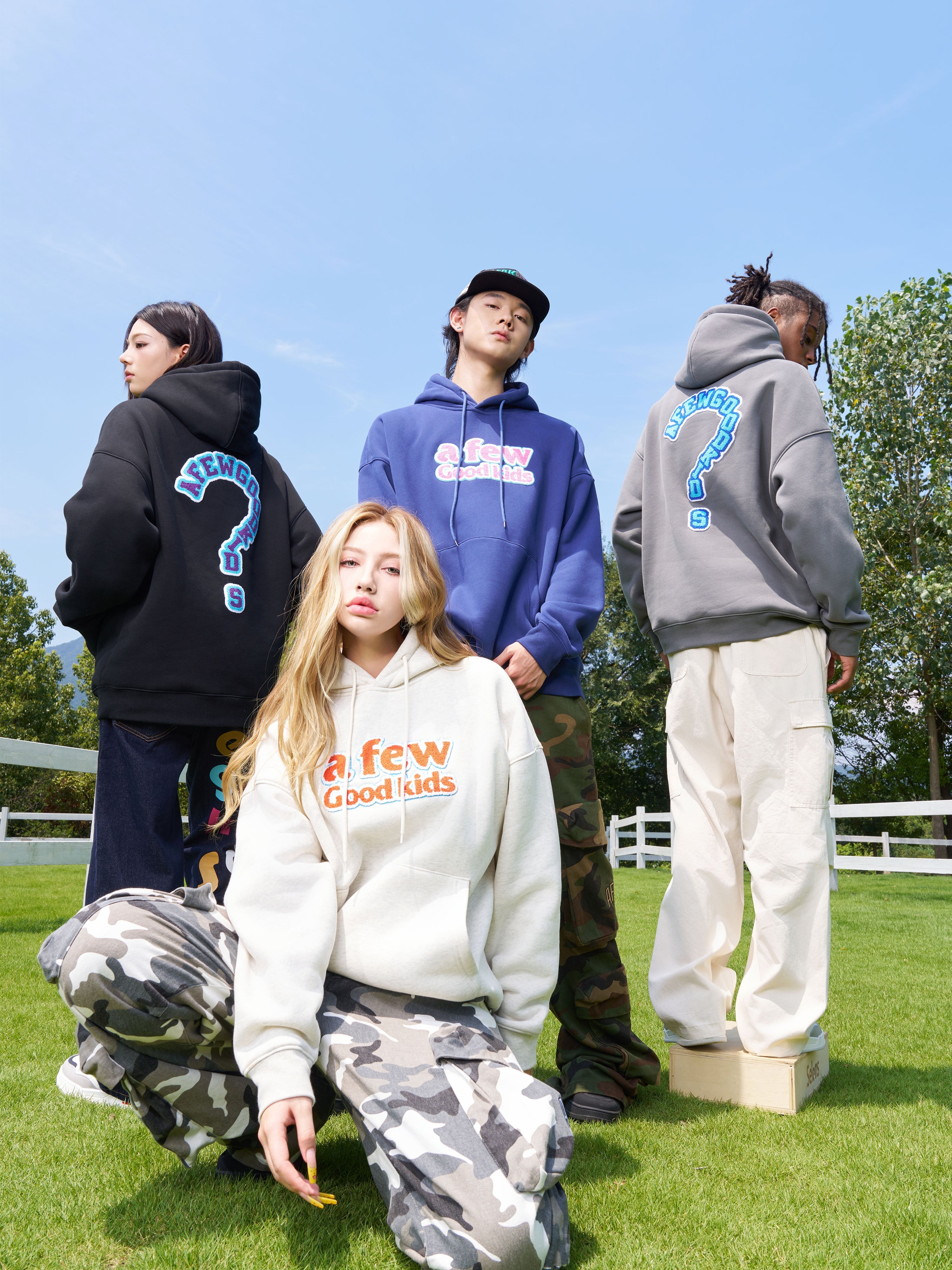 AFGK Embroidery Question Mark Hoodie