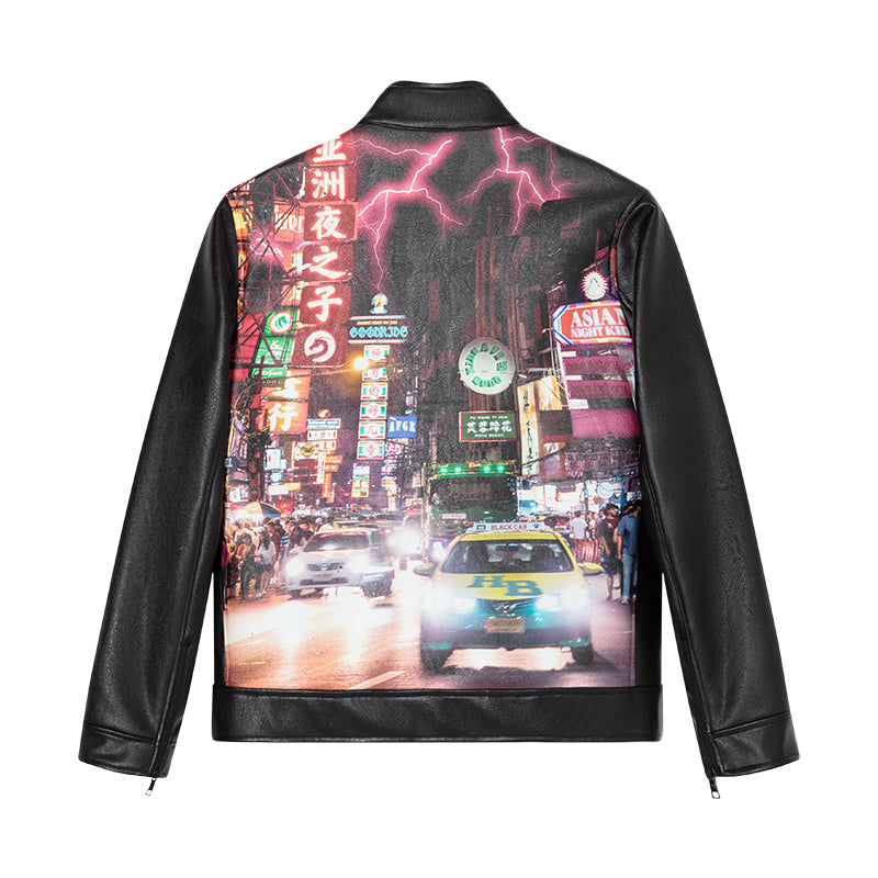 AFGK Night Kids Biker Leather Jacket