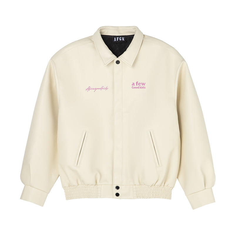 AFGK Basic Logo All Leather Jacket