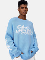 MEDM Flower Font Logo Knit Sweater