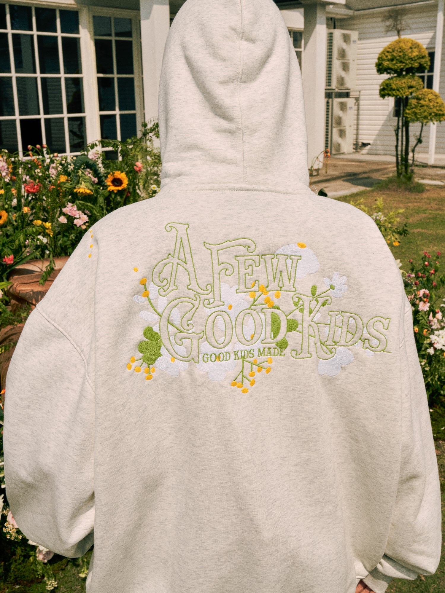 AFGK Daisy 3D Embroidery Printed Hoodie