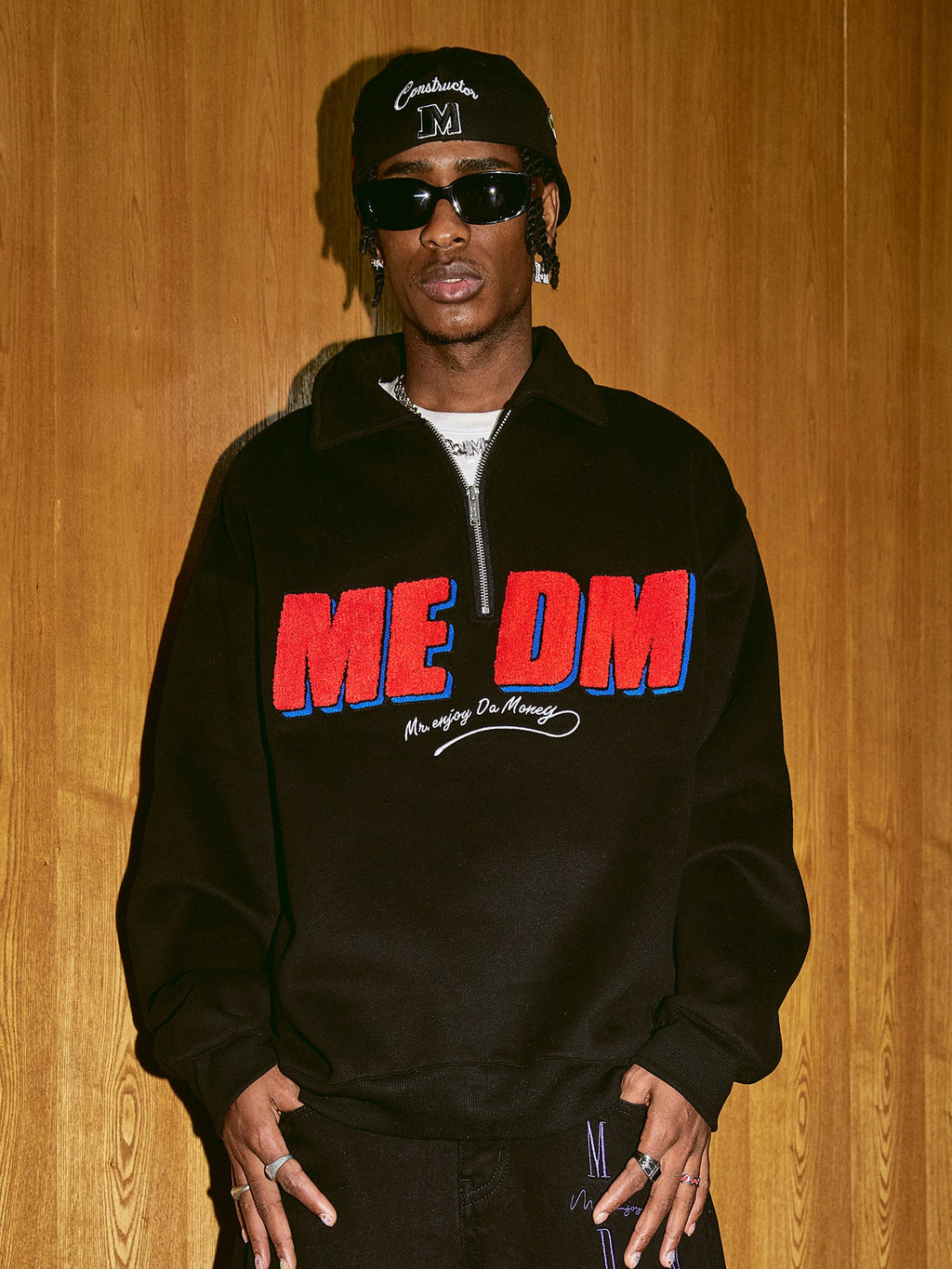 MEDM Half Zipper Logo POLO Sweatshirts