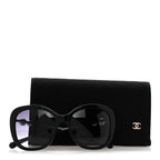 Acetate Butterfly Winter Pearl Sunglasses 5339-H Black