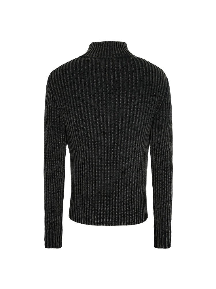 ANTIDOTE High Neck Half Zip Knit Sweater
