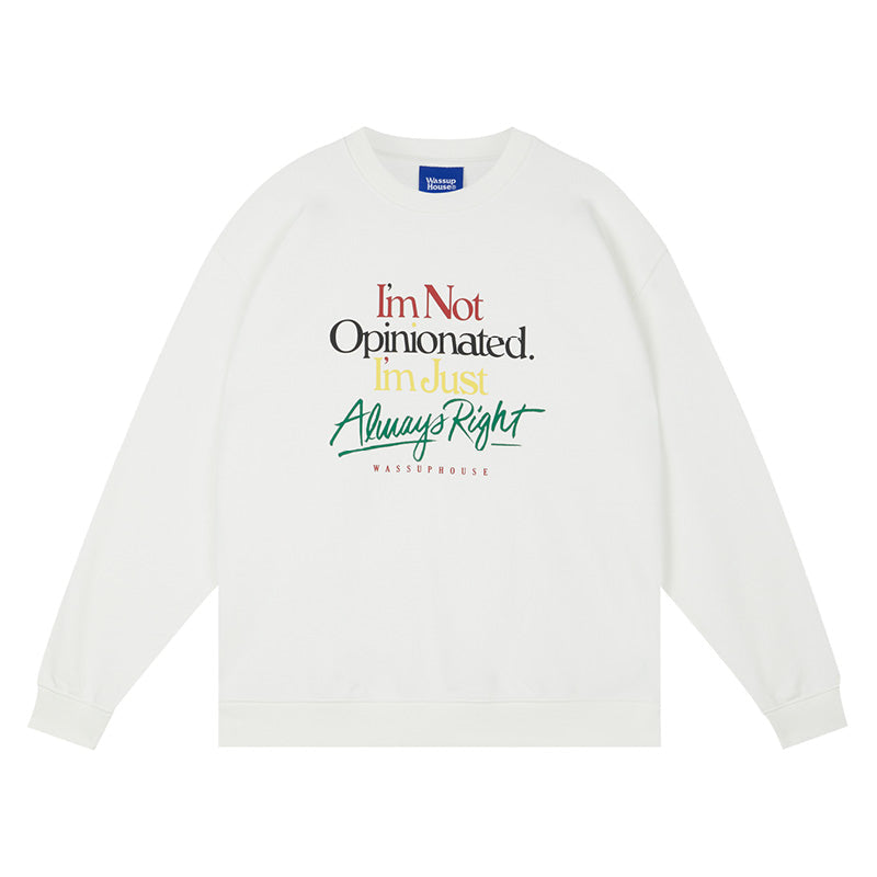 Wassup House Slogan Graffiti Print Sweatshirt