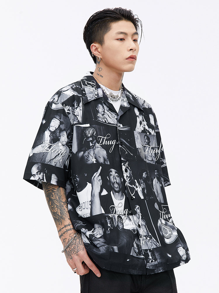 2PAC Full Print Short Sleeved Shirt
