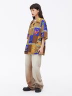 Retro Printing Short Sleeved Shirt