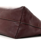 Vitello Soft Shopping Tote Burgundy