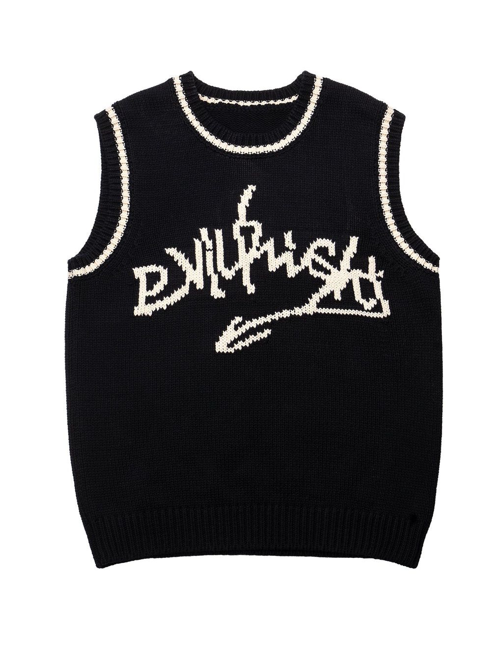 EVILKNIGHT(EK) Jacquard Logo Knit Vest
