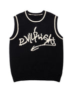 EVILKNIGHT(EK) Jacquard Logo Knit Vest