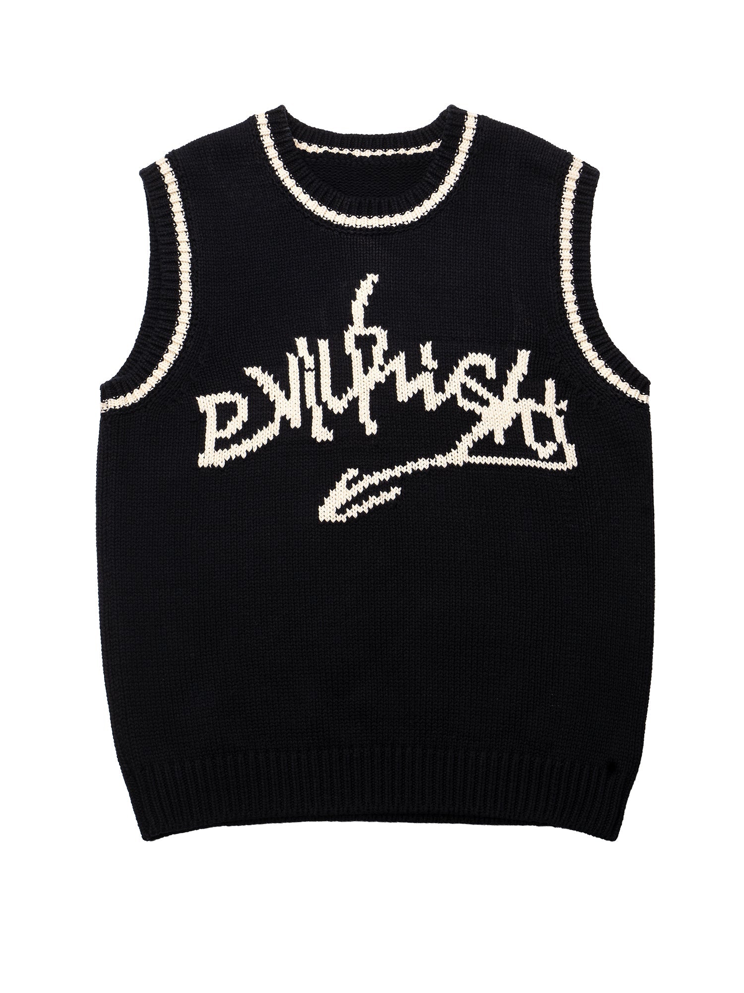 EVILKNIGHT(EK) Jacquard Logo Knit Vest