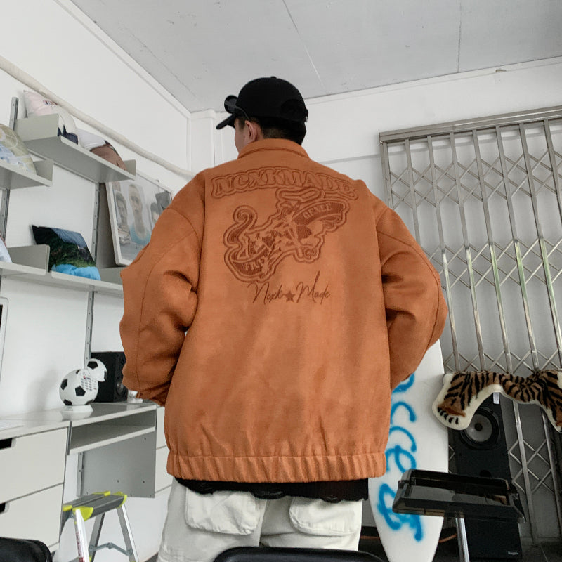 F3F Select Embroidered Suede Lapel Jacket