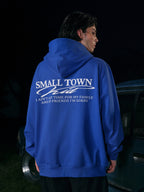 Small Town Kid Font Typography Logo Zip Up Hoodie