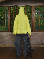 STEEPC Sparkling Fluorescent Yellow Zip Hoodie