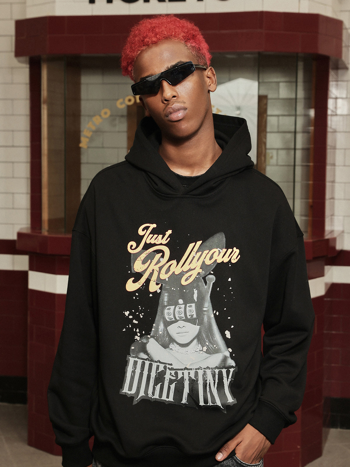DICETINY Bunny Girl Slot Print Hoodie