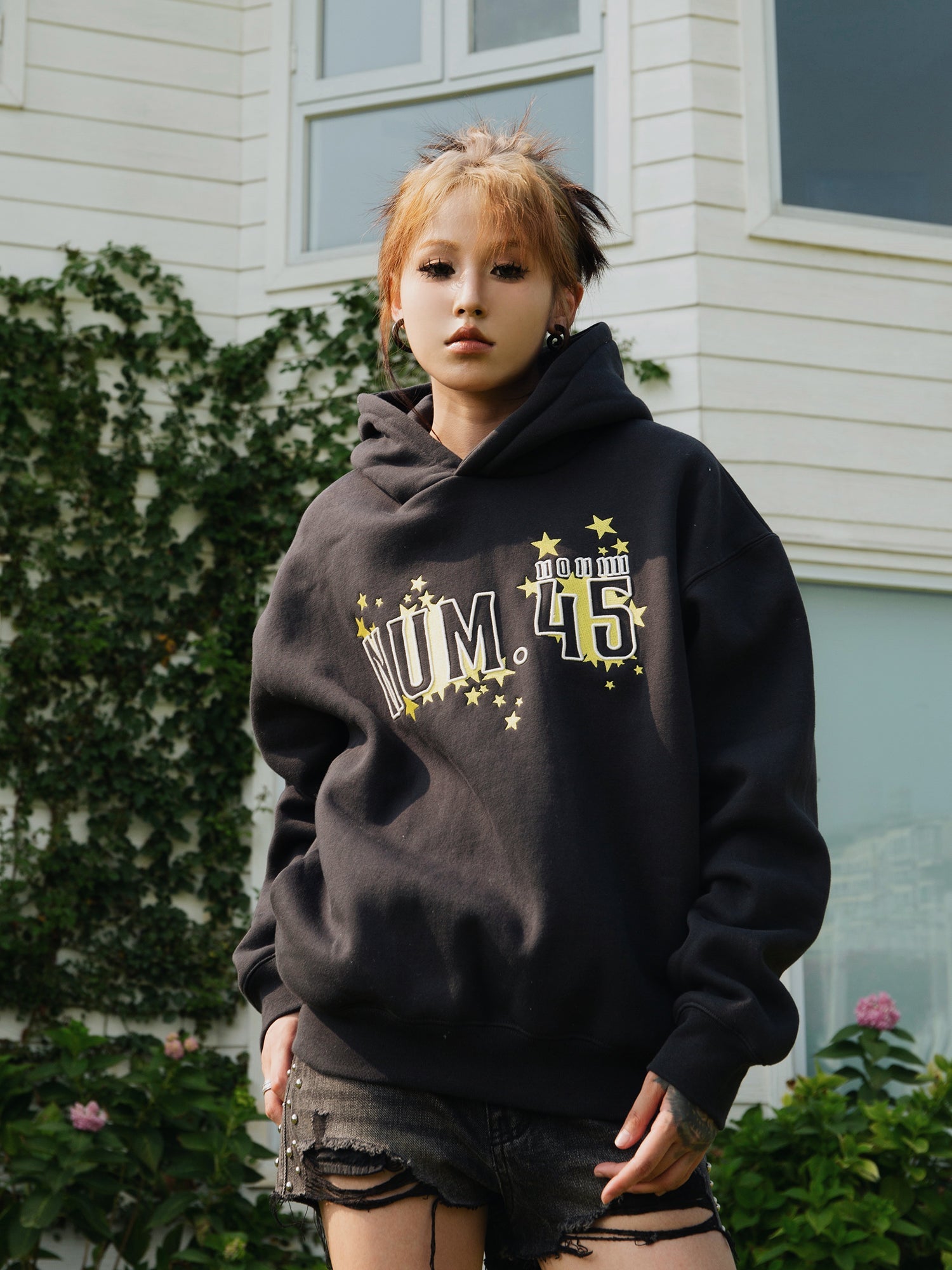S45 Star Embroidery Hoodie