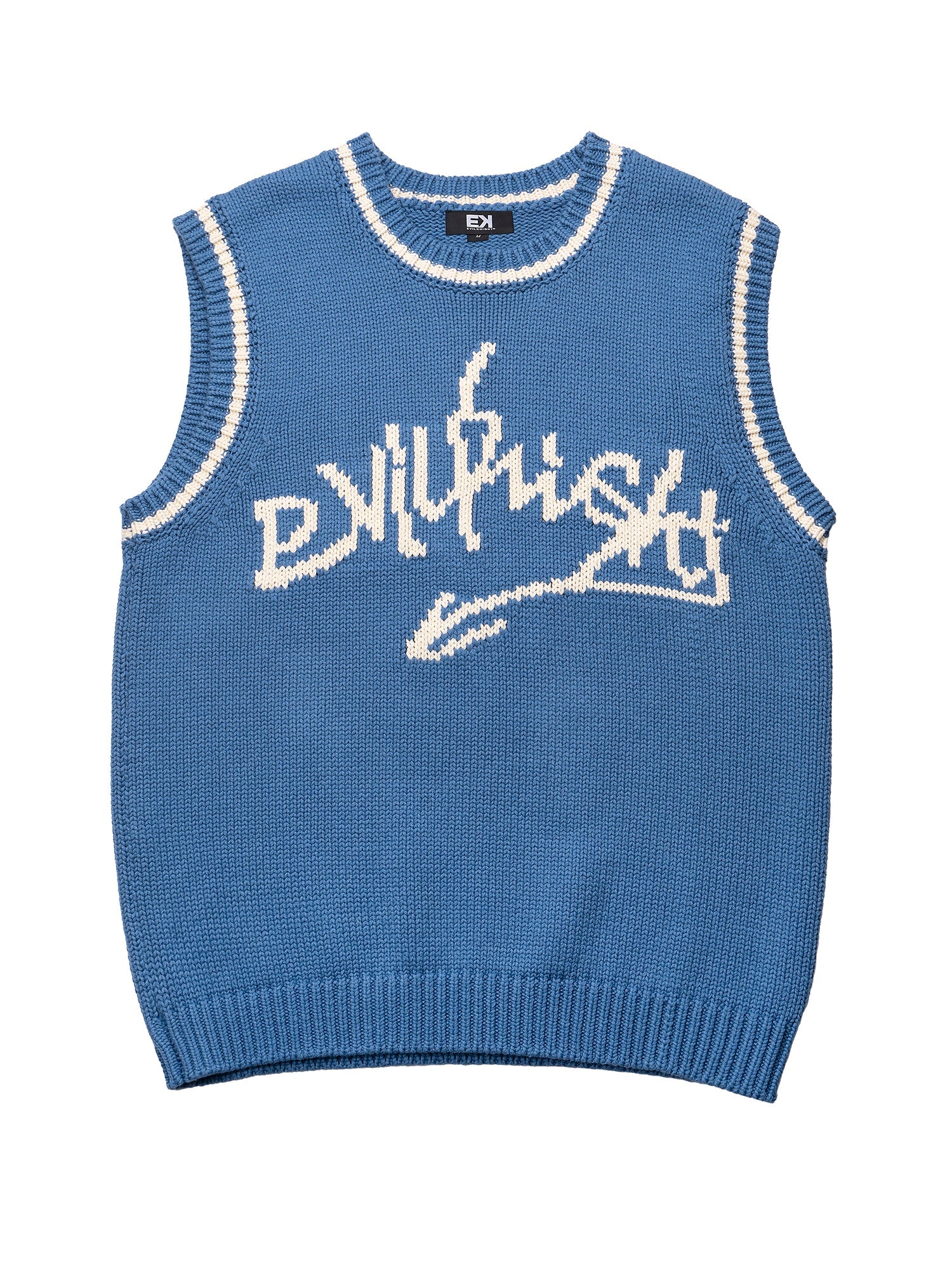 EVILKNIGHT(EK) Jacquard Logo Knit Vest