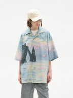 Harsh and Cruel Impressionist Sunset Oil Painting Shirt
