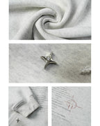 JHYQ Star Rivets and Letter Print Hoodie