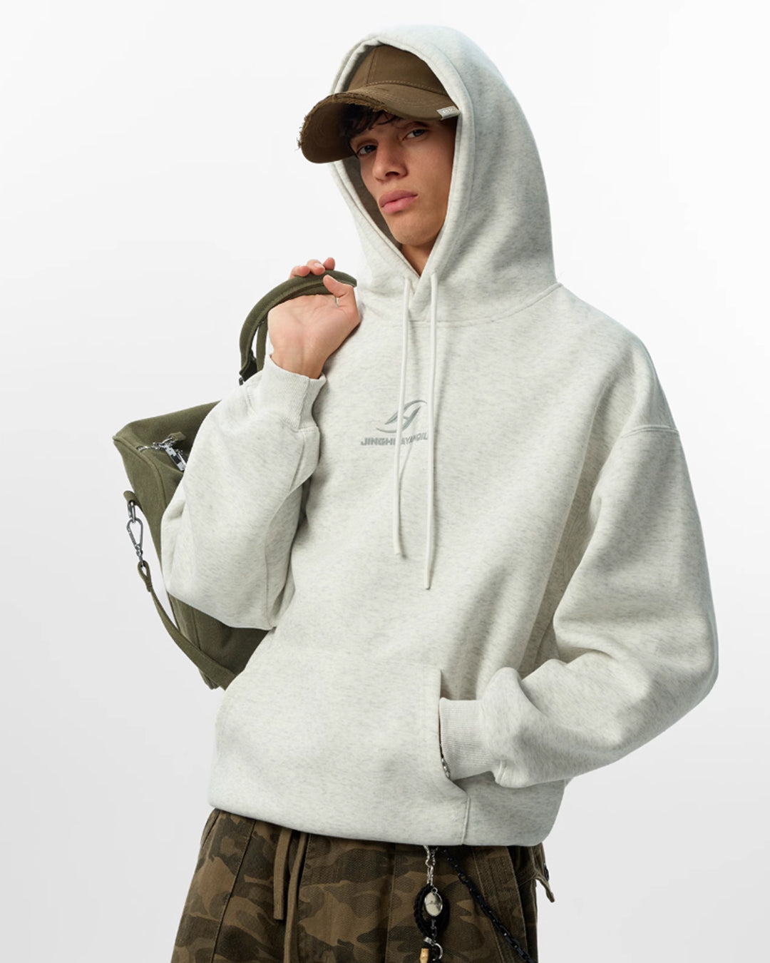 JHYQ Basic Paint Logo Printed Hoodie