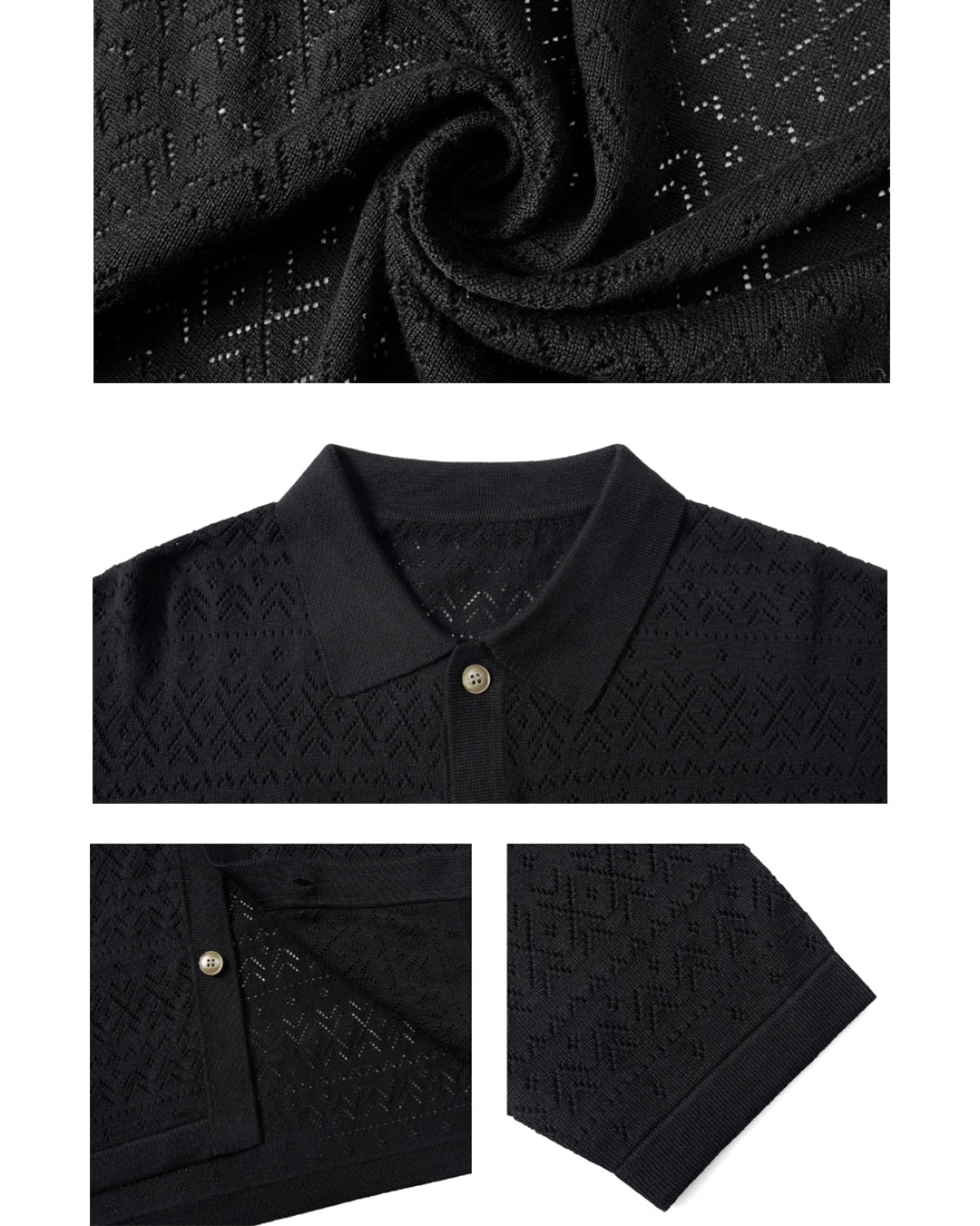 JHYQ Mesh Hollow Knit Cardigan