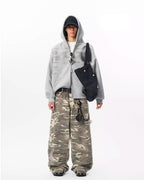 JHYQ Letter Printed Double Zip Hoodie