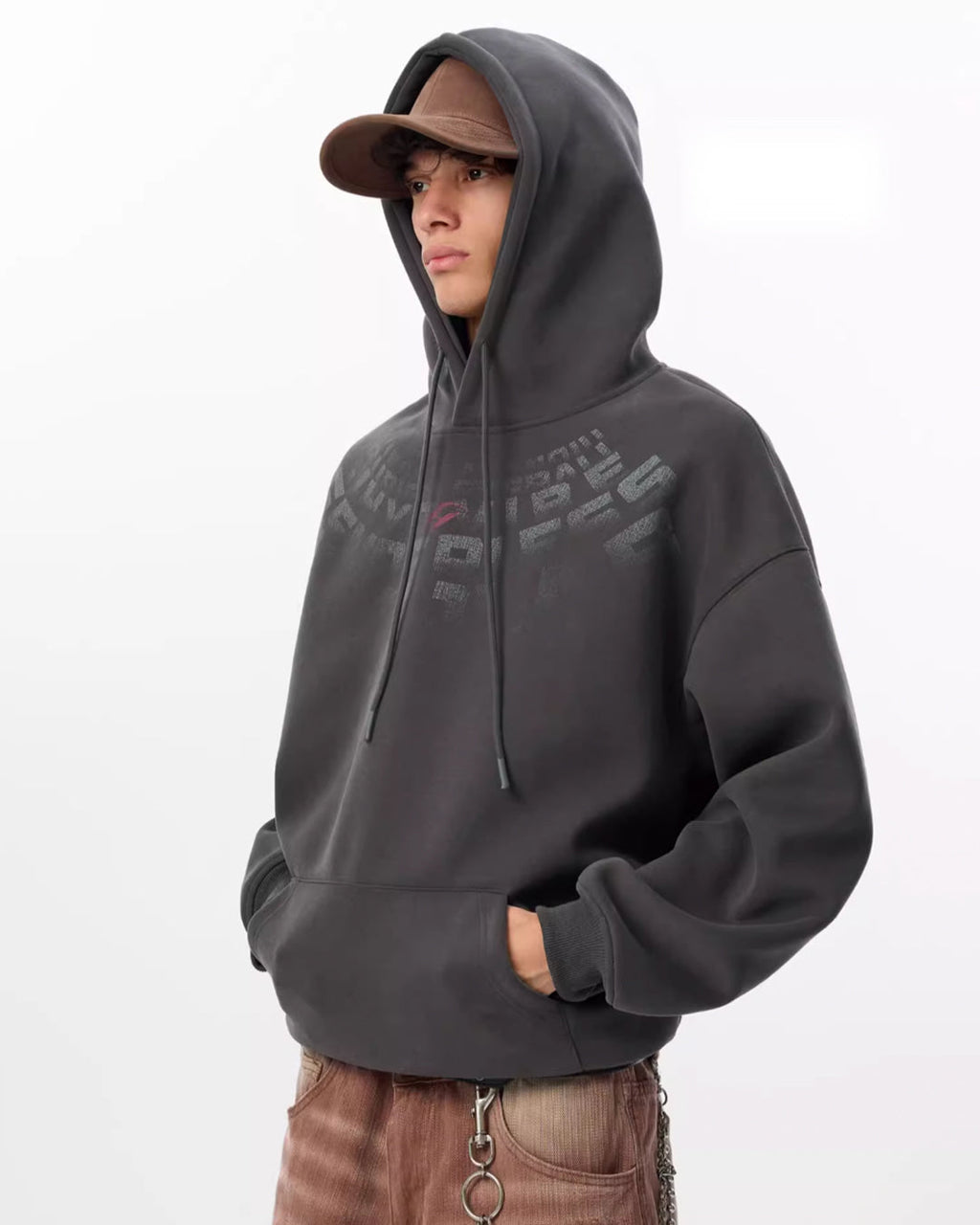JHYQ Arched Letters Logo Printed Hoodie