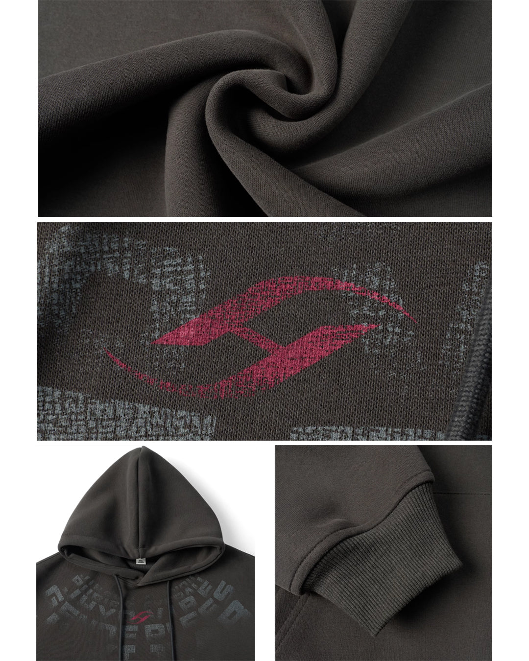 JHYQ Arched Letters Logo Printed Hoodie