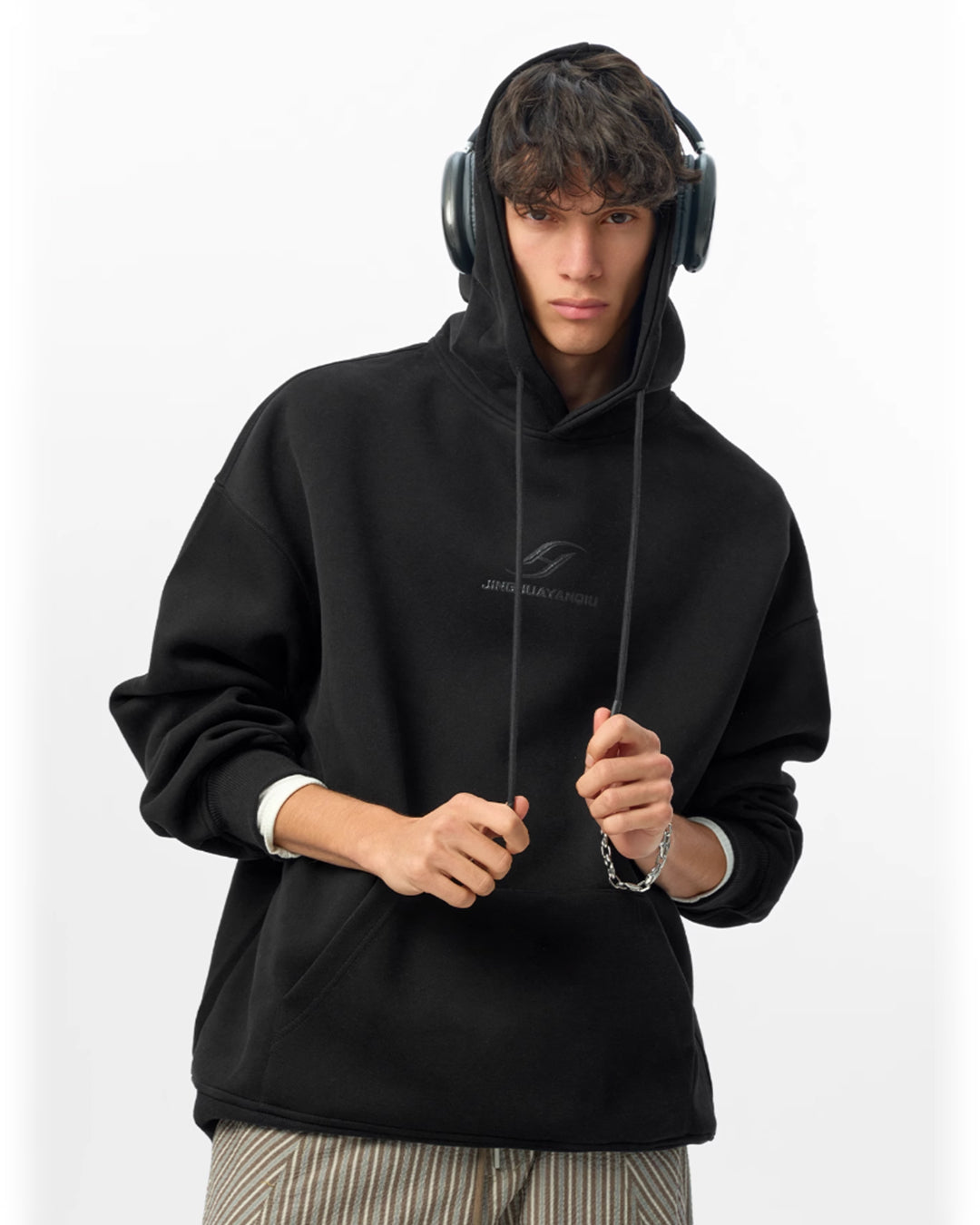 JHYQ Basic Paint Logo Printed Hoodie