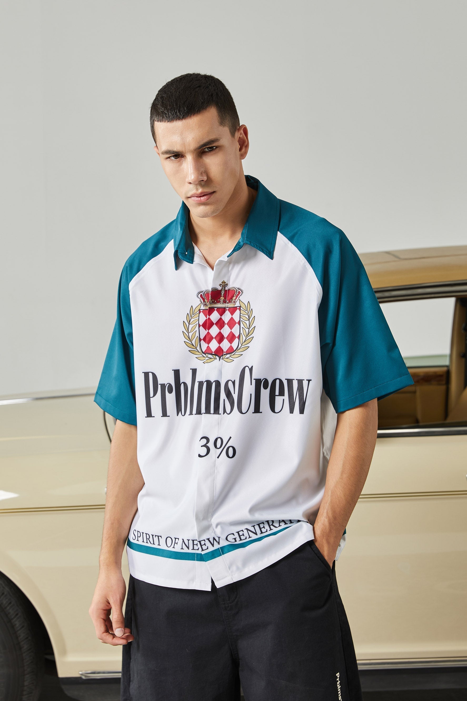 PRBLMS Marlboro Full Print LOGO Short Sleeved Shirt